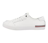 Tommy Hilfiger Herren Vulcanized Sneaker Core Corporate Leather Low Top, Weiß (White), 45