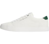 Sneaker TOMMY HILFIGER "TH HI VULC CORE LOW SUMMER MESH", Herren, Gr. 42, ecru, grün, Textil, Schuhe Sneaker, Freizeitschuh, Halbschuh, Schnürschuh mit Kontrastbesätzen (62313123-42) ecru, grün