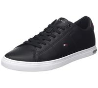 Tommy Hilfiger Herren Vulcanized Sneaker Essential Leather Detail Schuhe, Schwarz (Black), 41