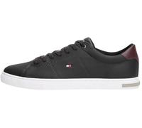 Tommy Hilfiger Herren Vulcanized Sneaker Essential Leather Detail Schuhe, Schwarz (Black), 43