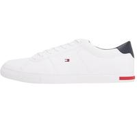 Tommy Hilfiger Herren Sneaker Essential Leather Detail Vulcanized Weiß Größe 43