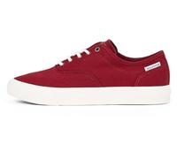 Tommy Hilfiger Herren Th Hi Vulc Oxford Twill Fm0fm05400 Low Top, Red Rouge, 42 EU