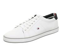 Sneaker TOMMY HILFIGER "H2285ARLOW 1D", Herren, Gr. 40, schwarz-weiß (weiß, schwarz), Textil, Schuhe Sneaker, Freizeitschuh, Halbschuh, Schnürer mit seitlicher Flaggen-Stickerei (27391813-40) weiß, sc