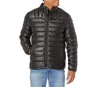 Tommy Hilfiger Herren Wasserabweisende Ultra-loft-daunen-Alternative Pufferjacke Kunstlederjacken, Schwarz Kunstleder, XXL