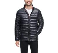 Tommy Hilfiger Herren Wasserabweisende Ultra Loft Down Alternative Puffer Jacke, Schwarzer Wet-Look, XXL