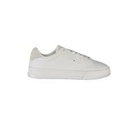 Tommy Hilfiger Herren Court Sneaker Detail Essential aus Leder, Weiß (White), 43