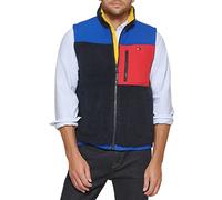 Tommy Hilfiger Herren-Weste mit Stehkragen, Kontrast, Marineblau, Größe XXL, Marineblau, XXL