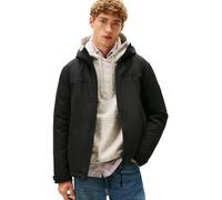 Tommy Hilfiger Herren Windbreaker Jacke Tech Hooded Short Wasserabweisend, Schwarz (Black), XL