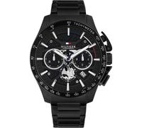 Chronograph TOMMY HILFIGER "BANK", schwarz, Armbanduhren, Herren, Chronograph, Quarzuhr, Armbanduhr, Herrenuhr, Edelstahlarmband, analog, Tag (41822454-0) schwarz