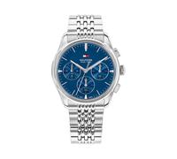 Multifunktionsuhr TOMMY HILFIGER "BRYANT", blau (silberfarben, blau), Armbanduhren, Herren, Quarzuhr, Armbanduhr, Damenuhr, Herrenuhr, Edelstahlarmband, analog (61525046-0) silberfarben, blau