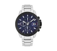 Tommy Hilfiger Uhr Mit Zwei Zeitzonenfür Herren mit Silbernes Edelstahlarmband - 1792198