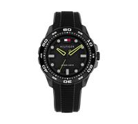 Quarzuhr TOMMY HILFIGER "TH Regatta", schwarz, Armbanduhren, Herren, Quarzuhr, Armbanduhr, Damenuhr, Herrenuhr, Silikonarmband, analog (79706748-0) schwarz