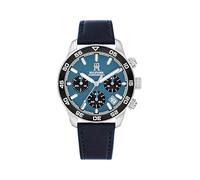 Tommy Hilfiger Herrenuhr Th85 blau 41mm Chronograph Leder