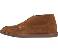 Schnürboots TOMMY HILFIGER "HILFIGER STITCHDOWN SUEDE CHUKKA", Herren, Gr. 45, braun, Schuhe Schnürboots, Schnürschuh in Mokassin-Optik (56804312-45) braun