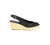 39 Tommy Hilfiger Espadrilles Iconic Elba Sling Back Wedge Schwarz Damen