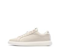 Plateausneaker TOMMY HILFIGER "ICON COURT LIGHT WEIGHT SHINNY", Damen, Gr. 37, beige, Leder, Lederimitat, Schuhe Plateausneaker, Freizeitschuh, Halbschuh, Schnürer mit TH-Logo - klein ausfallend (3539