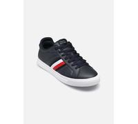 Sneaker TOMMY HILFIGER "ICON COURT LTH STRIPES" Gr. 41, bunt (dunkelblau, weiß, rot) Herren Schuhe (71308451-41) dunkelblau, weiß, rot
