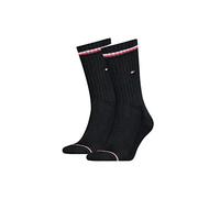 TOMMY HILFIGER Kinder Socken, 2er Pack - ICONIC SPORTS, Frottee-Sohle, 27-42 Schwarz 35-38