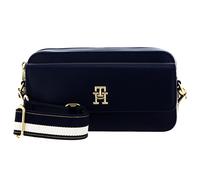 Mini Bag TOMMY HILFIGER "ICONIC CAMERA BAG" Gr. B/H/T: 22 cm x 11,5 cm x 6,5 cm, blau (dunkelblau) Damen Taschen Handtaschen mit TH-Emblem vorne (43946153-0)