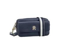 Mini Bag TOMMY HILFIGER "ICONIC CAMERA BAG" Gr. B/H/T: 22 cm x 11,5 cm x 6,5 cm, blau (dunkelblau) Damen Taschen Handtaschen mit TH-Emblem vorne (43946153-0)