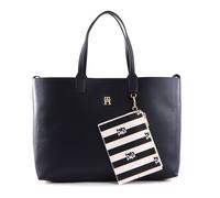 TOMMY HILFIGER Iconic Tommy Tote Solid Stripe Space Blue