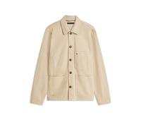 Hemdjacke TOMMY HILFIGER "CHORE", Herren, Gr. S, sandalwood, Web, Obermaterial: 100% Baumwolle, unifarben, regular fit normal, Rundhals, eingesetzt abgesteppte Kante, Jacken, Overshirt Regular fit mit