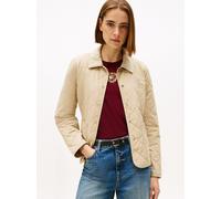 Steppjacke TOMMY HILFIGER "PADDED QUILTED SLIM JACKET", Damen, Gr. XL (42), silt, Web, Steppware, Obermaterial: 52% Baumwolle, 48% Polyamid, unifarben, casual, slim fit hüftlang, Langarm, Jacken (9231