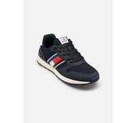 Sneaker TOMMY HILFIGER, Damen, Gr. 38, blau, weiß, Lederimitat, Textil, Schuhe Sneaker, Running Sneaker, Schnürschuh im Materialmix (57191615-38) blau, weiß