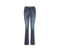 Bootcut-Jeans TOMMY HILFIGER "BOOTCUT RW PATY", Damen, Gr. 25, Länge 34, blau (nos dunkelblau), Denim/Jeans, Obermaterial: 99% Baumwolle, 1% Elasthan, unifarben, bootcut fit lang, Jeans, mit Tommy Hil