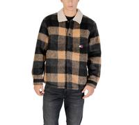 Tommy Jeans Oversized Hemdjacke mit Teddy-Fleece in Black, Größe M