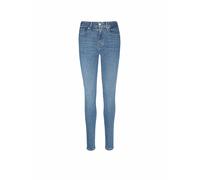 Skinny-fit-Jeans TOMMY HILFIGER "HERITAGE COMO SKINNY RW", Damen, Gr. 28, Länge 32, blau (nos mid blau), Denim/Jeans, Obermaterial: 95% Baumwolle, 4% Elastomultiester, 1% Elasthan, unifarben, figurbet