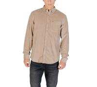 Langarmhemd TOMMY JEANS "TJM BABY CORD SHIRT EXT", Herren, Gr. XXL, N-Gr, coastal taupe, Cord, Obermaterial: 100% Baumwolle, casual, regular fit hüftbedeckend, Langarm 1-Knopf-Manschette, Hemden, Cord