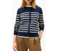 Tommy Hilfiger "CO JERSEY STITCH CARDIGAN" Baumwollmischung, regular fit, Rundhals, goldfarbene Knöpfe (90957065-XS) schwarz night navy, calico multi stp