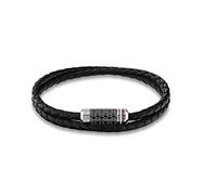 Tommy Hilfiger Jewelry Armband für Herren mit Schwarzem Geflochtenem Leder in Doppelschlaufe - 2790327