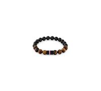 Tommy Hilfiger Jewelry Armband mit Schmuckperlen für Herren mit Perlen aus Schwarzem Onyx, Tigerauge und Dunklem Holz - 2790631