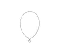 Kette mit Anhänger TOMMY HILFIGER "TOGGLE HEART, Herz, 2780967, 2780968", bunt (edelstahlfarben, blau, weiß, rot), Halsketten, Damen, Edelstahl, L: 86cm-43cm B: 2mm, mit Emaille, B:2mm (69406800-0) ed