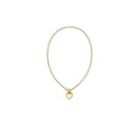 Kette mit Anhänger TOMMY HILFIGER "TOGGLE HEART, Herz, 2780967, 2780968", bunt (gelbgoldfarben, blau, weiß, rot), Halsketten, Damen, Edelstahl, L: 86cm-43cm B: 2mm, mit Emaille, B:2mm (11882318-0) gel