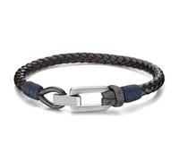 Tommy Hilfiger Jewelry Geflochtenes Lederarmband für Herren Braune Farbe - 2701011