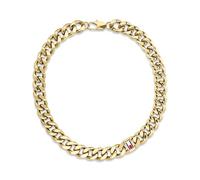 Tommy Hilfiger Jewelry Gliederarmband und Gliederhalskette für Herren aus Edelstahl mit der Ikonischen Flagge