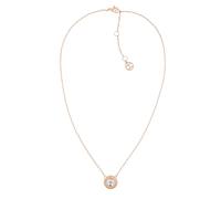 Tommy Hilfiger Jewelry Halskette mit Anhänger für Damen aus Edelstahl verziert mit einem Kristall - Erhältlich aus Rotgold oder Silber