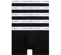 Tommy Hilfiger Jungen 5er Pack Boxershorts Trunks mit Logobund, Mehrfarbig (Black/Black/Black/Black/Black), 6-7 Jahre