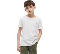 Tommy Hilfiger Jungen Boys Basic Cn Knit S/S Kb0kb04140 Kurzarm Strickoberteile, Weiß (Bright White), 122 EU
