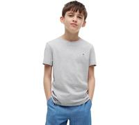 Tommy Hilfiger Jungen Boys Basic Cn Knit S/S Kurzarm Strickoberteile, Grey Heather, 12 Jahre EU