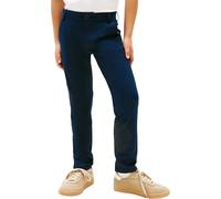 Chinohose TOMMY HILFIGER, Jungen, Gr. 3 (98), N-Gr, schwarz night navy, Web, Obermaterial: 97% Baumwolle, 3% Elasthan, unifarben, regular fit lang, Hosen Chinohose, Kinder bis 16 Jahre (58441465-3) sc