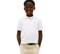 Tommy Hilfiger Jungen Flag Polo S/S KB0KB09103 Kurzarm Poloshirts, Weiß (White), 10 Jahre