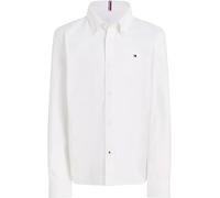 Langarmhemd TOMMY HILFIGER "BOYS STRETCH OXFORD SHIRT L/S" Gr. 7 (122), N-Gr, weiß (white) Jungen Hemden (26739409-7) white