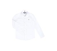 Tommy Hilfiger Jungen Hemd mit Stretch, Weiß (White), 10 Jahre