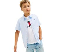 Tommy Hilfiger Jungen Hemd Stretch Oxford Kurzarm, Blau (Sweet Blue), 5 Jahre