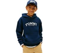 Tommy Hilfiger Jungen Hoodie Monotype Print mit Logo, Blau (Dark Night Navy), 16 Jahre