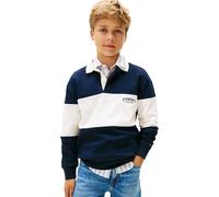 Tommy Hilfiger Jungen Ls Kb0kb10047 L/S Polo, Blue (Dark Night Navy Colourblock), 14 Jahre